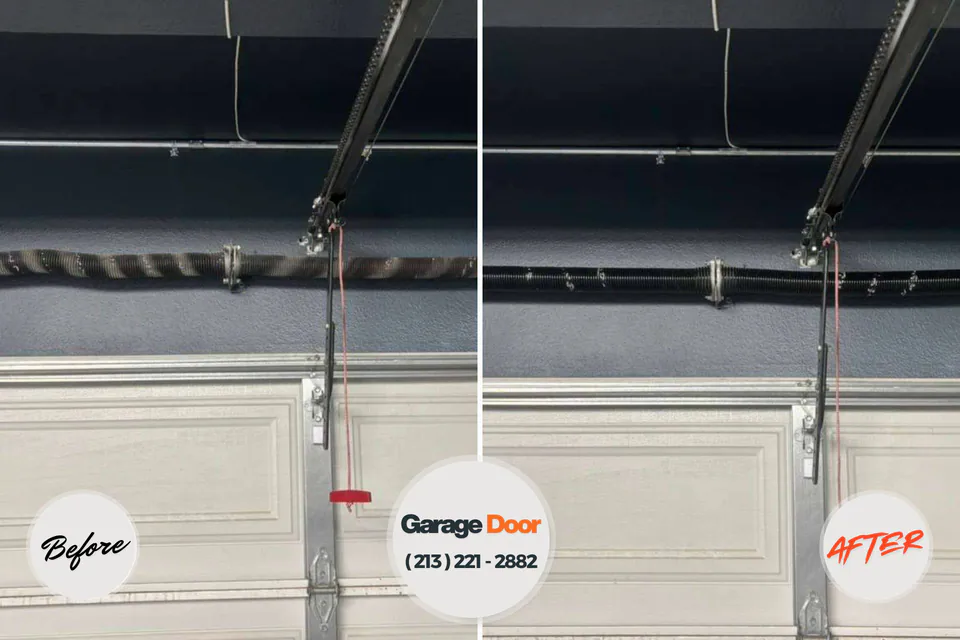 Before and after: garage door repair Machias, WA